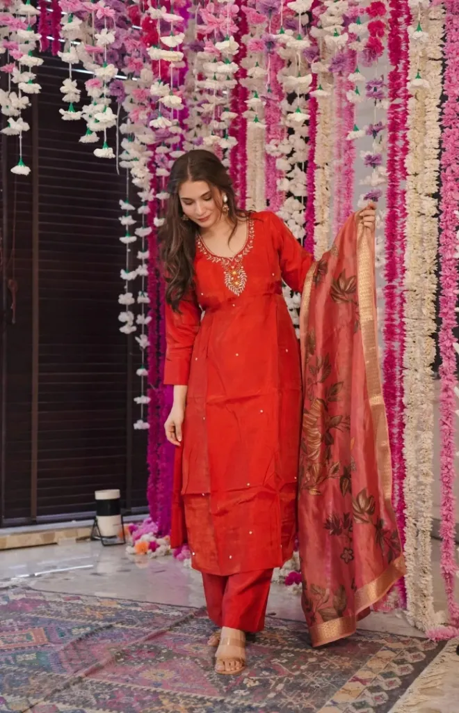 festival wear riyon silk Embroidery work
