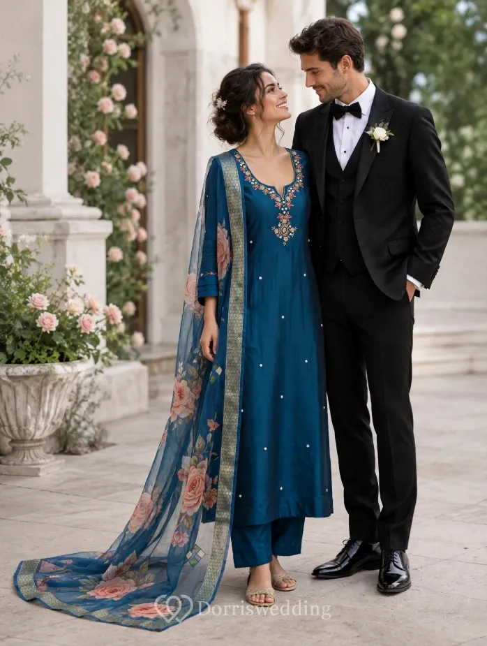 Premium Festival Wear Riyon Silk Embroidered Kurta With Stone Work