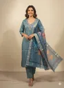 Premium Festival Wear Riyon Silk Kurta Set with Designer Dupatta