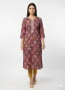 Royal Heritage Printed Rayon Straight Kurti