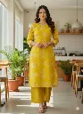 Sunshine Charm Printed Straight Kurta Set